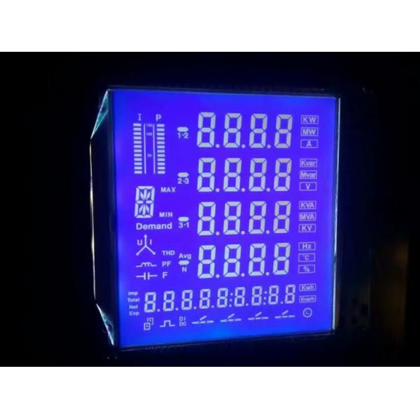 LCD 7 Segment Display Screen HTN White On Blue Chip On Board AIP31621 Driver For Inverter