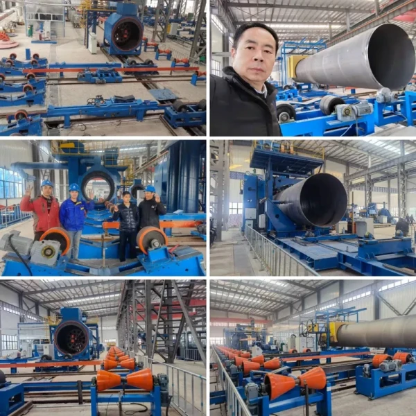 Automatic 3LPE Coating Pipe Production Line with PLC Control and SA2.5 Shot Blasting for Steel Pipe Anti-Corrosion