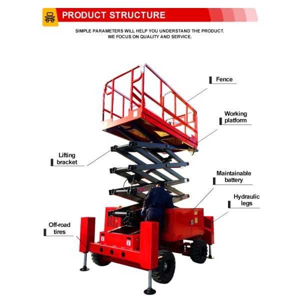 Construction Lifter Portable Scissor Lift Elevator Movable Hydraulic Aerial Lifting Platform 6m 8m 10m 12m for Sale