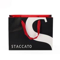 China Luxury Recycled Paper Shopping Bags Custom Printed With Your Branded Logo for sale