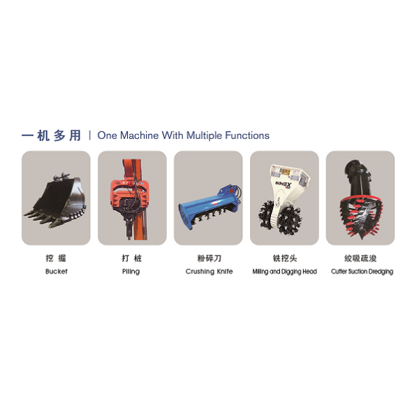 Digging Watermaster Amphibious Dredger 13*3.5*3.1 Dimension 27000 KG Weight