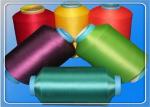 Colored Polyester Dope Dyed Yarn 100D/48F For Knitting Gloves / Socks