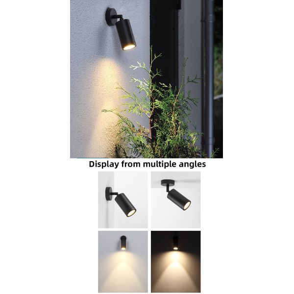 Round Outdoor Sensor Switch 5 Gang Solar Square Waterproof Two Side Touch Up Down Lamp Aluminum LED Wall Light