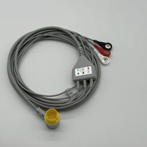 Lifegain CU-HD1 12Pin One Piece ECG Cable 3 Leads AHA Snap