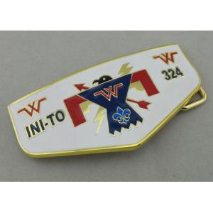 Gold Plating Customized Belt Buckle With Wiped Imitation Hard Enamel