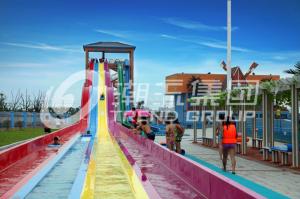 Wholesale Funny Rainbow Big Pool Custom Water Slides For Family Aqua Park from china suppliers