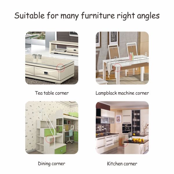 Transparent PVC Clear Plastic Corner Protectors For Table Installation