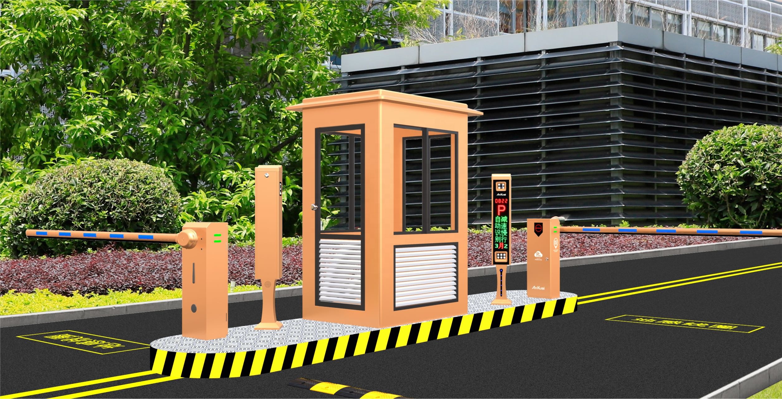 8m Extra Long Arm Boom Barrier Gate Standard RS485 Interface 24V DC Brushless Motor for Saudi Arabia Parking Management