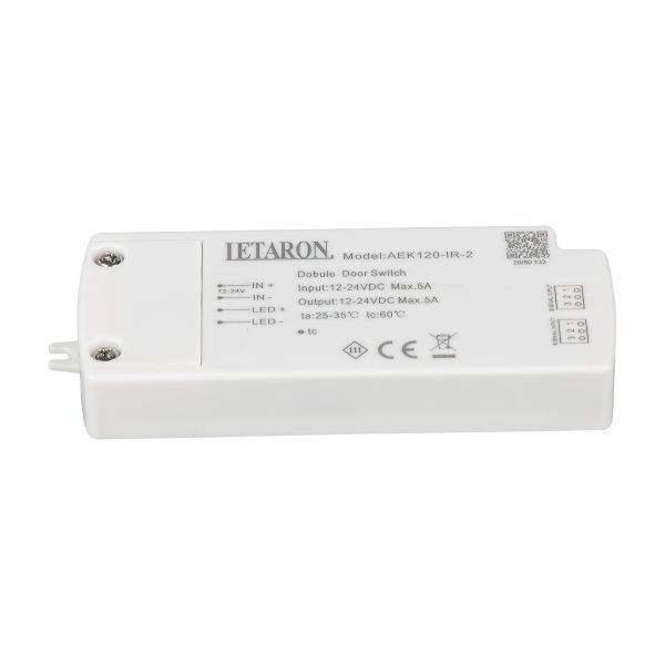 120W PIR Motion Sensor Switch with Two Sensors and 5A Output for Mirror Cabinet Lighting