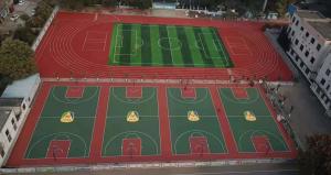 Wholesale No Discoloration Red SPU Flooring For School Sports Court And Stadium from china suppliers