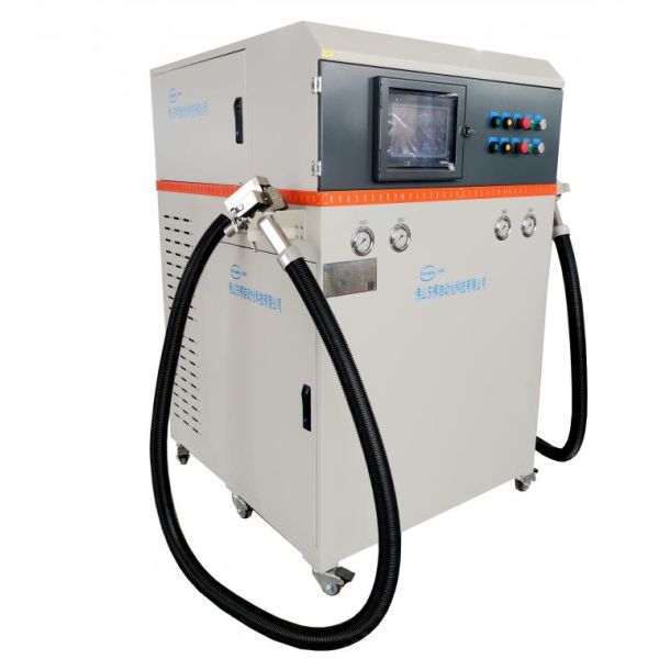 PLC Control Refrigerant Filling Charging Machine with High-efficiency Booster Pump for Air Conditioner Assembly Line