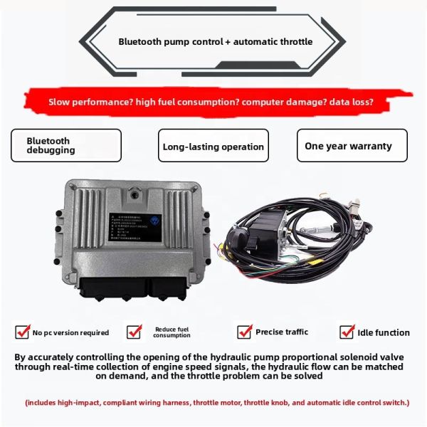 Excavator Bluetooth Pump Control Board Hydraulic Pump for Controller Modified Slow Car Action Black Smoke 1 Year Warranty Made