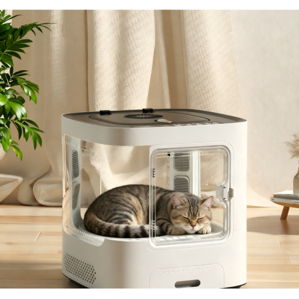 Smart Automatic Pet Drying Box with ABS Plastic Transparent Door Temperature Control Ventilated Design Quiet Operation