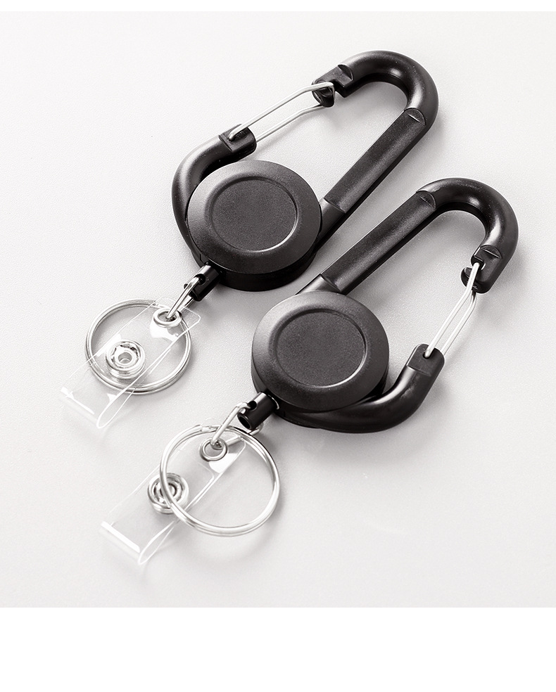 Alphabet Pattern Retractable Keychain – Custom Logo, 63cm Nylon Cord