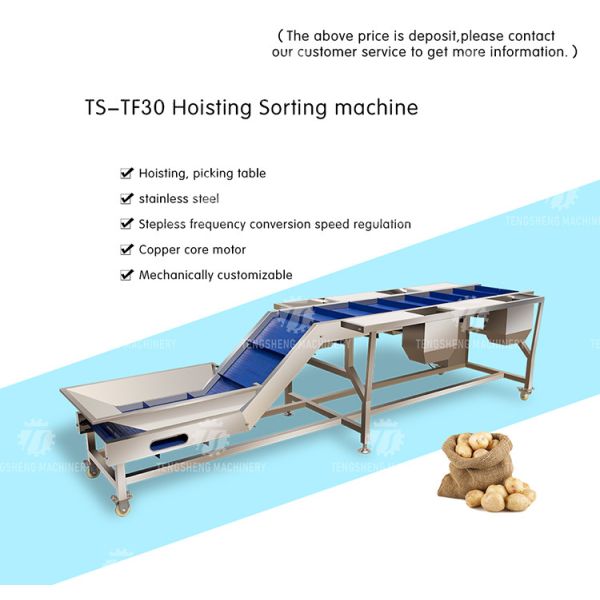 Automatic Leafy Vegetable and Fruit Pea Tomato Lifting Sorter Machine