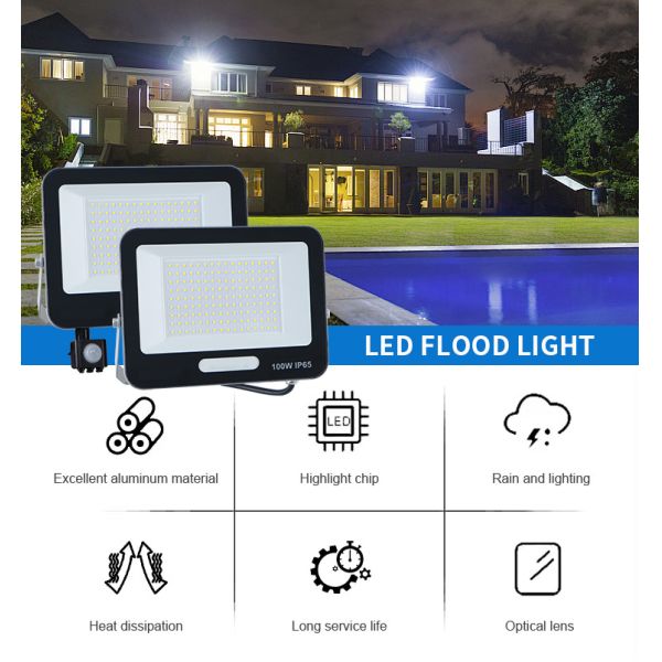 KCD IP66 Explosion Proof Adjustable Color Temperature High Luminous Efficiency LED Floodlight 50w-500w