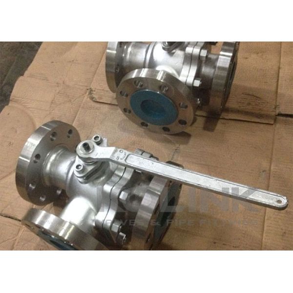 Cast Steel 3-Way Ball Valve L-Port T-Port Flanged DN15-DN200