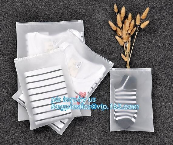 slider packaging bag for garment, Zip Slider Bag garment bag with hanger, Clear
