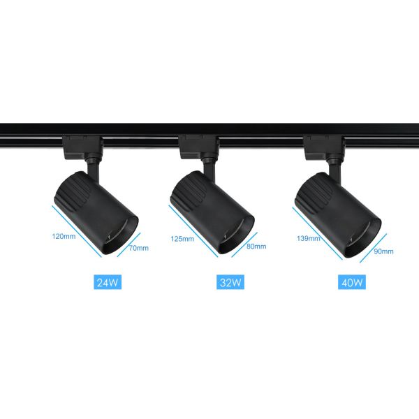 Two Wire Three Wire Cob Track Spotlight For Commercial Supermarket