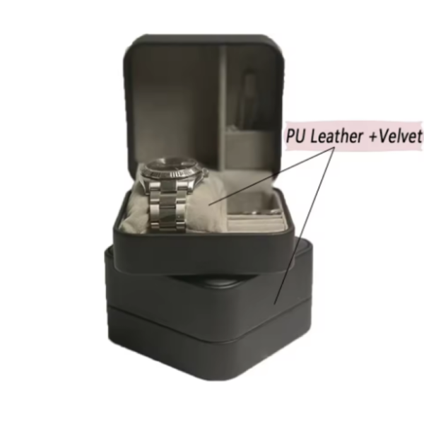 Customizable Logo PU Leather Watch Travel Case Luxury Organizer Leather Watch Briefcase