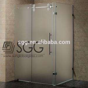 Wholesale 8mm/ 10mm/ 12mm thickness frosted tempered glass shower wall panels from china suppliers