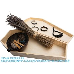 Large 18 Inch Halloween Coffin Box - Fillable Hinged Box For Halloween DéCor,