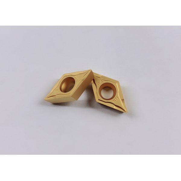 Cutting Tool Cnc Turning Inserts , DCM Carbide Lathe Inserts For High Temp Alloys / Titanium