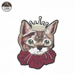 China Personalized Cute Cat Iron On Embroidered Patches For Kids' Garment / Bags on sale