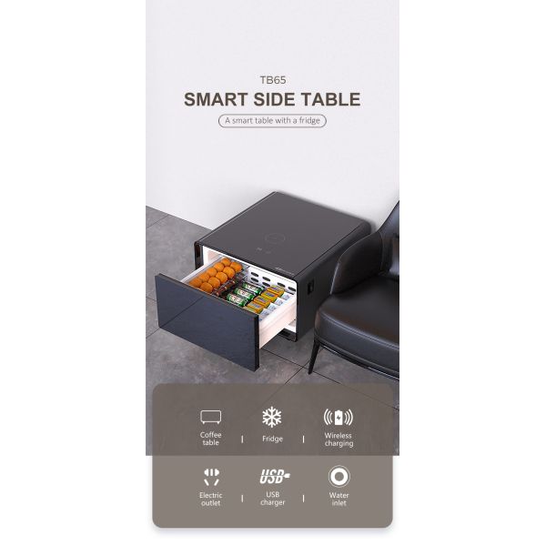 Hotel Restaurant Banquet or Home Dining Table Ottoman Smart Coffee Table with Refrigerator