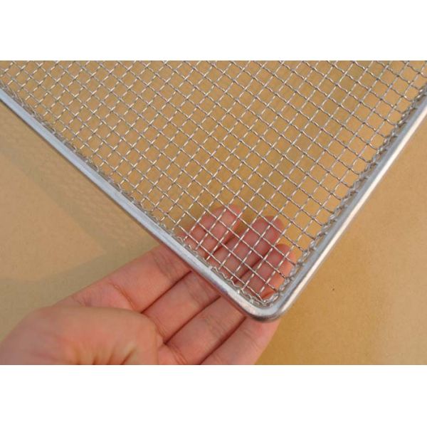 Stainless Steel Wire Mesh Tray Light Weight With Heat Resistant FDA SGS