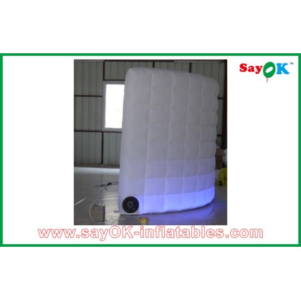 210D Oxford Cloth Office Decoration Inflatable Curve White Led Wall