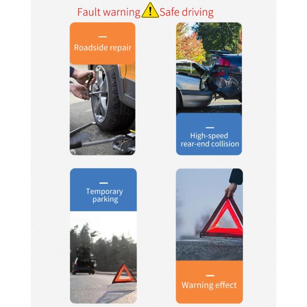3-Pack Emergency Tools Kit Triangle Warning Frame Emergency Triangle Reflector Safety Triangle for High Visibility