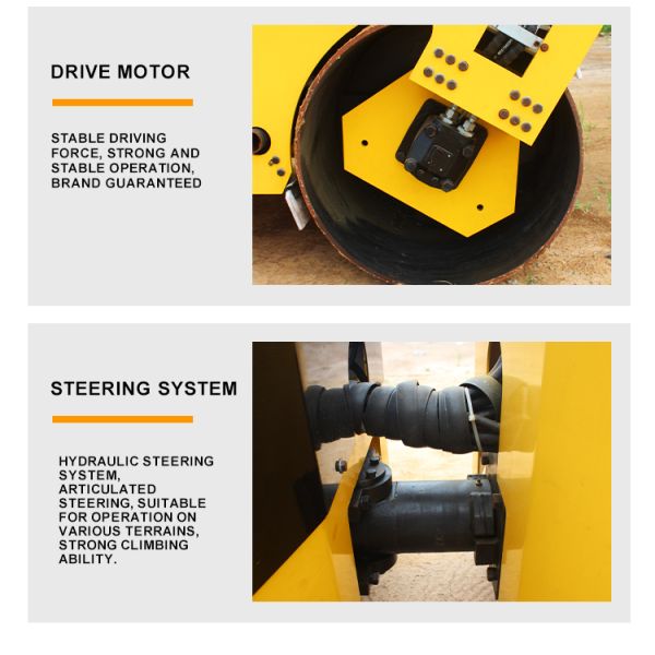 Small Compactor Roller Fully Hydraulic Compaction Machine Double Drum Road Roller Concrete Road Roller Machine for Sale