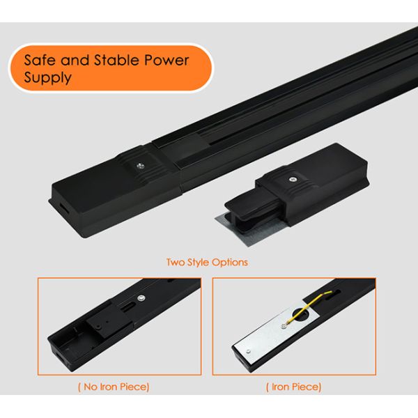2 Wire 1m 2m Surface Mounted Track Rail System For Supermarket Shopping Malls