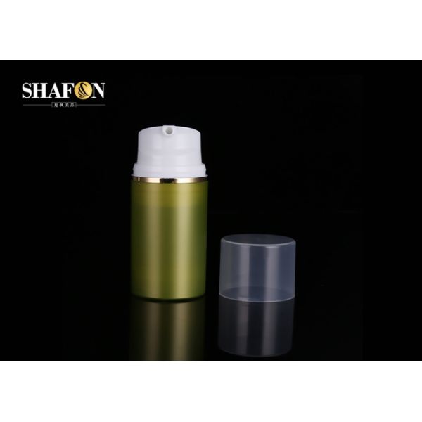Empty Green Lotion Bottle Containers , Fancy Cosmetic Bottles With Cap 80ml