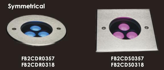 3 * 2W 6W 7W Square Deep Recessed High Power LED Inground Light 450LM