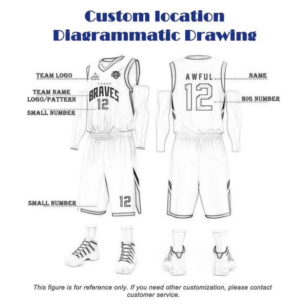 Double-sided basketball wear Men's basketball jersey Customized design printed pattern logo training game student team uniform