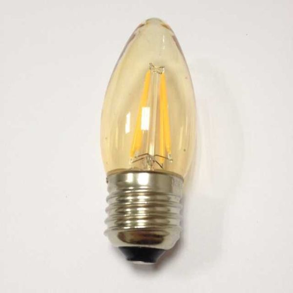gold tinted candle light bulbs C35 3.5Watts E26/E27medium screw base dimmable 2500K