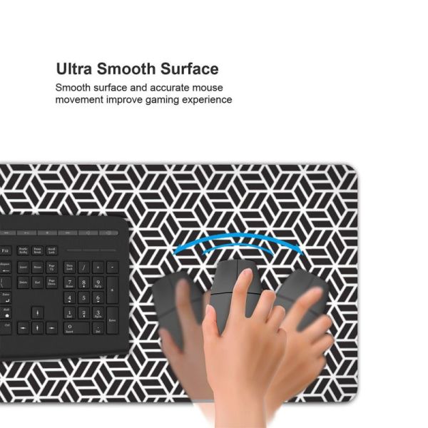 900*400*3mm Stock Waterproof Desk Mats with Printed Rubber Mouse Pads and Custom Size