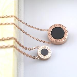 Wholesale Fashion Pendant Jewelry Women Stainless Steel Necklace with Black Shell, Cluster Choker Necklace from china suppliers