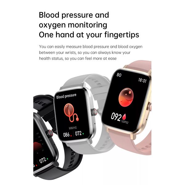 HK20 NFC Bluetooth Call Heart Rate Health Monitor Blood Pressure Men Women For Phone