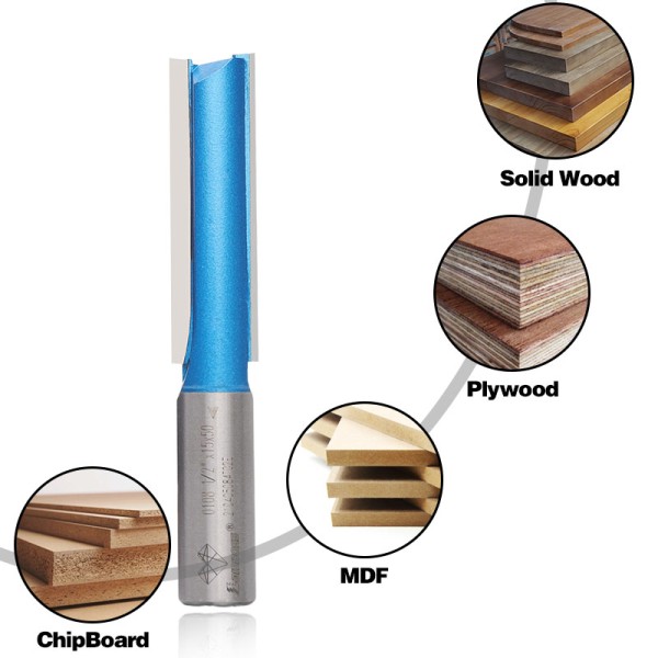 LAMBOSS Extended Straight Cutter TCT High Precision Tip Woodworking Milling Cutter