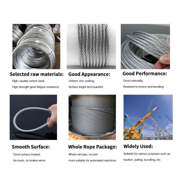 Flexible Galvanized Steel Wire Rope