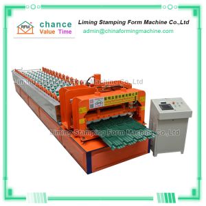 Wholesale Arc Bias Steel Roof Glazed Tile Roll Forming Machine from china suppliers