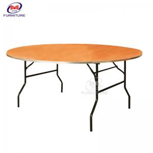China 10 Persons Round Hotel 5 Ft Banquet Table Fireproof Wood Board Top on sale