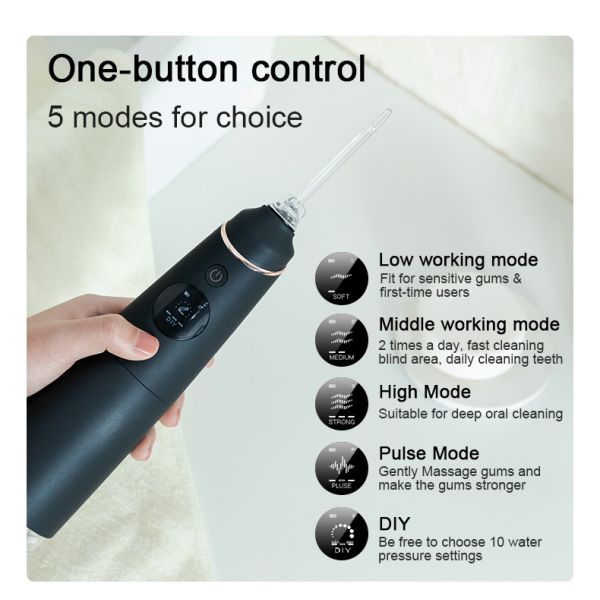 360 Rotation Tip Nicefeel Oral Irrigator With Child Lock Design