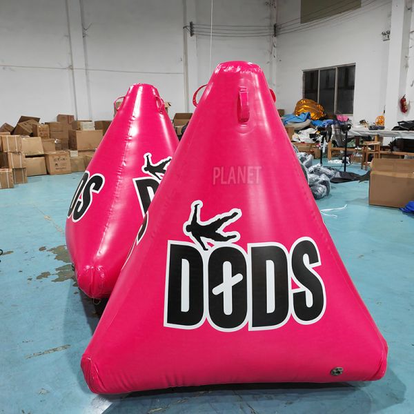 Custom Logo Inflatable Triangle Water Buoy Water Park Inflatable Floating Marker