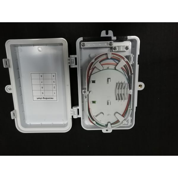 4FO PLC Splitter Type Fiber Optic Cable Box Outdoor Wall Mount Pole Mount ABS PP