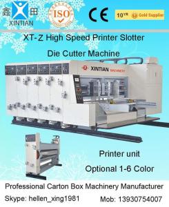 Wholesale Automatic 4 Color Corrugated Box Printer Slotter Die Cutter Machine with Stacker from china suppliers