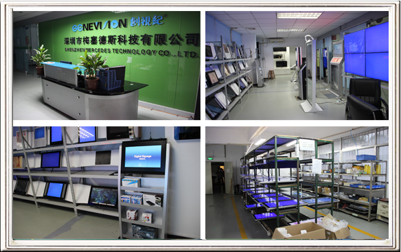 Metal Shell 17 inch Wall Mount LCD Display Panel for Poster , 500cd/m2